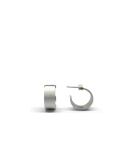 Earrings ONE CIRCULAR in silver (M)