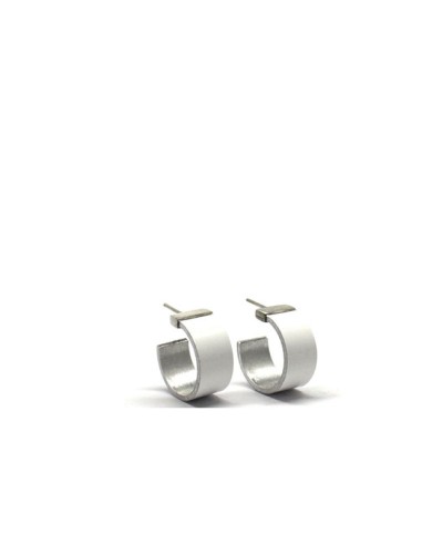 Earrings ONE CIRCULAR in silver (M)