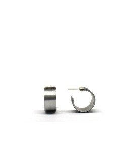 Earrings ONE CIRCULAR in silver (M)