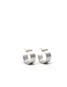 Earrings ONE CIRCULAR in silver (M) 2