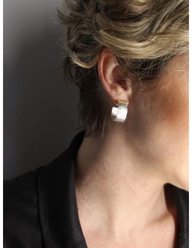 PENDIENTES ONE CIRCULAR EN PLATA