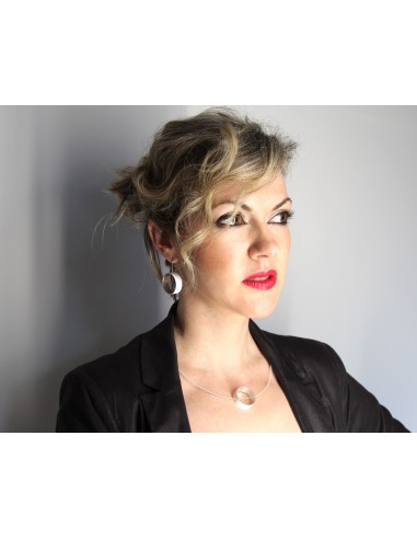 COLLAR CIRCULAR ONE EN PLATEADO
