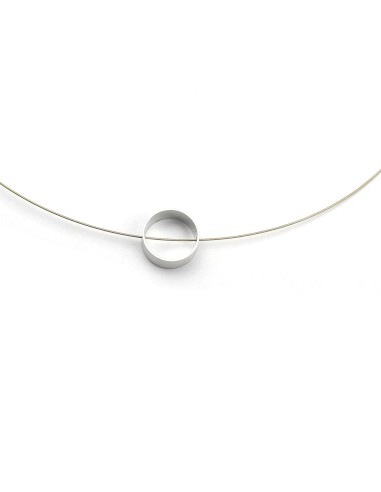 COLLAR CIRCULAR ONE EN PLATEADO