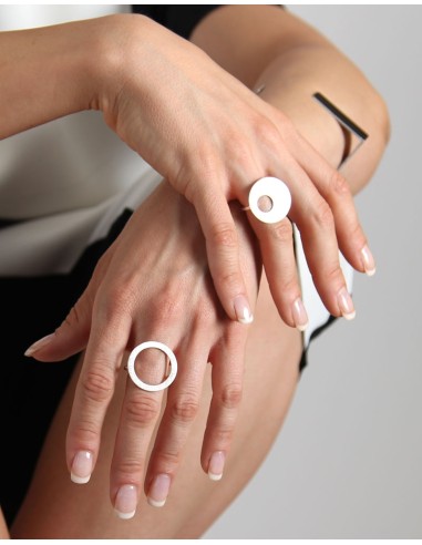 ANILLO CIRCULAR TWO PLATA