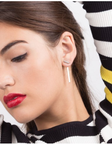 PENDIENTES TWO LINEAL EN PLATA