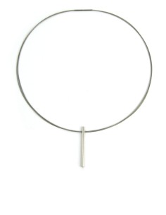 COLLAR CORTO TWO LINEAL EN PLATA