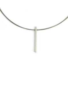 COLLAR CORTO TWO LINEAL EN PLATA 2