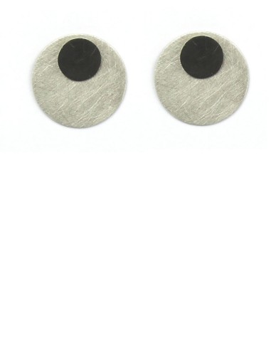 PENDIENTES CIRCULAR TWO EN PLATA