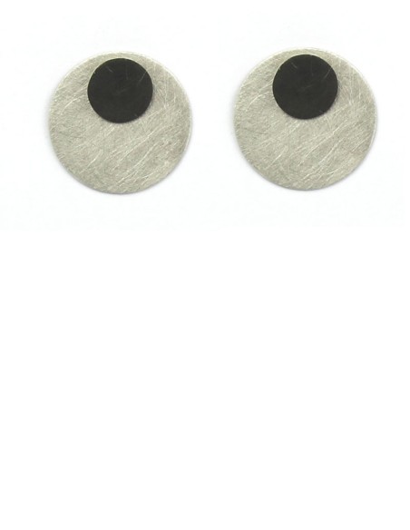 PENDIENTES CIRCULAR TWO EN PLATA