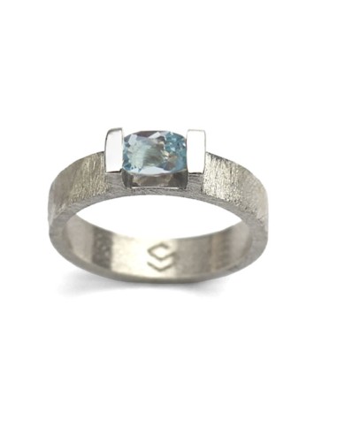 THREE Anillo Topazio Azul