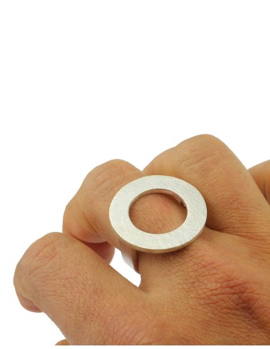 ANILLO CIRCULAR TWO PLATA