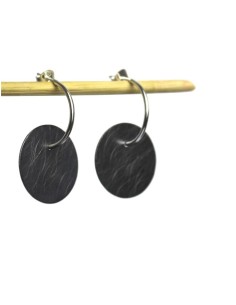 PENDIENTES AROS EN PLATA, PLATA NEGRA O ORO LAMINADO 2