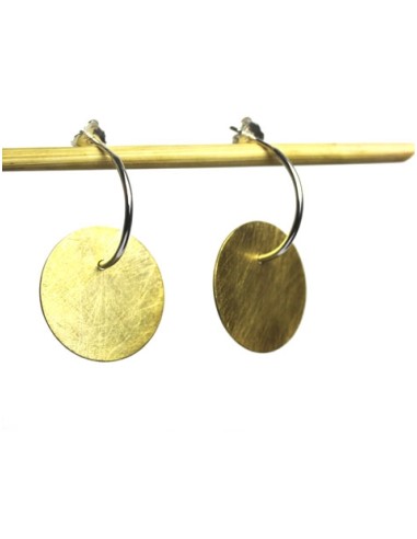 PENDIENTES AROS EN PLATA, PLATA NEGRA O ORO LAMINADO
