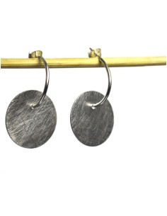 PENDIENTES AROS EN PLATA, PLATA NEGRA O ORO LAMINADO