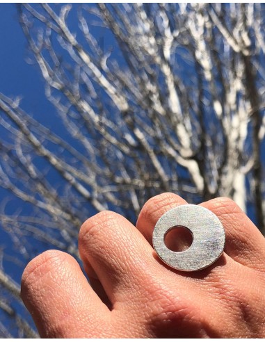 ANILLO CIRCULAR TWO PLATA
