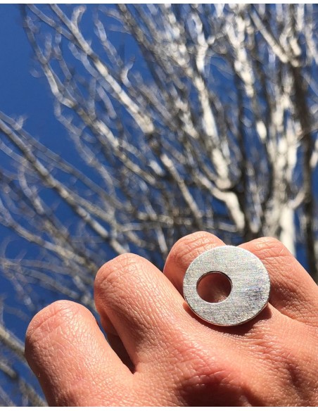 ANILLO CIRCULAR TWO PLATA