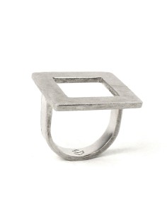 ANILLO SQUARE TWO PLATA