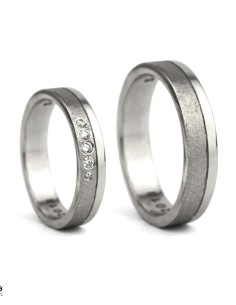 ALIANZAS EN ORO BLANCO CON BRILLANTES