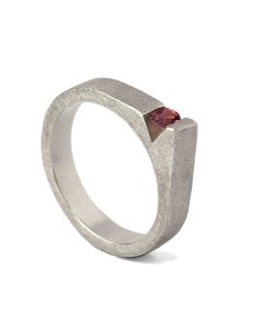 ANILLO VENUS en PLATA CON TURMALINA ROSA