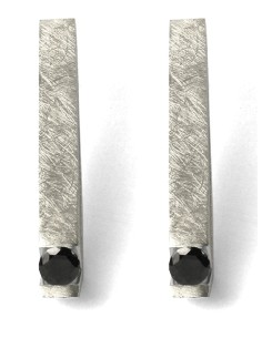 PENDIENTES VENUS en PLATA con ONIX