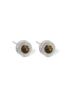 PENDIENTES DOTS IN  BROWN