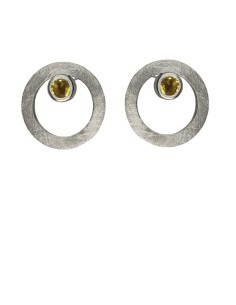 Pendientes CIRCULAR TWO in COLOURS yellow