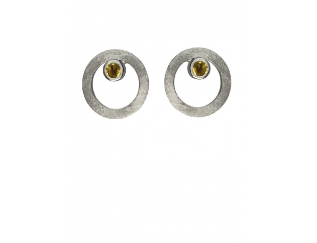 Pendientes CIRCULAR TWO in COLOURS yellow