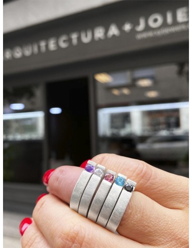ANILLO VENUS en PLATA CON TURMALINA ROSA