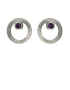 Pendientes CIRCULAR TWO in COLOURS purple