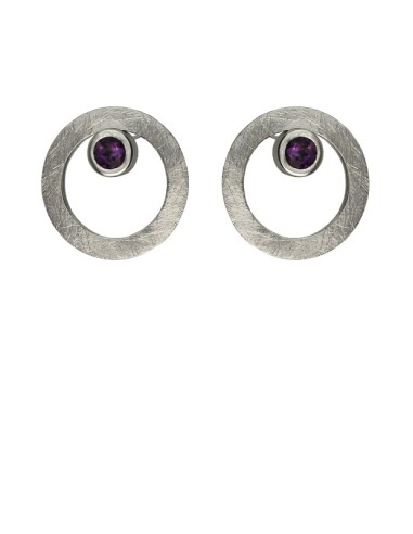 Pendientes CIRCULAR TWO in COLOURS purple