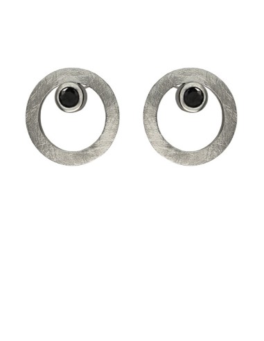 Pendientes CIRCULAR TWO in COLOURS black