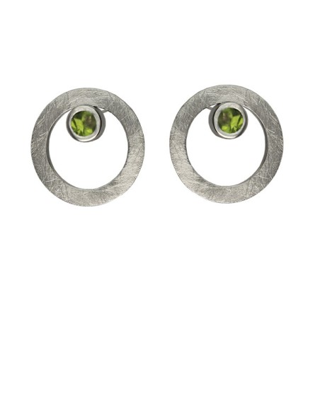 Pendientes CIRCULAR TWO in COLOURS green