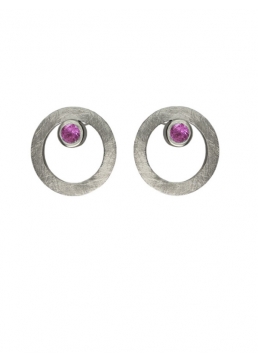 Pendientes CIRCULAR TWO in COLOURS pink