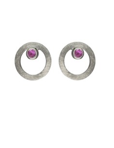 Pendientes CIRCULAR TWO in COLOURS pink