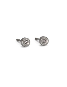 PENDIENTES BEBÉ ORO BLANCO Y DIAMANTE