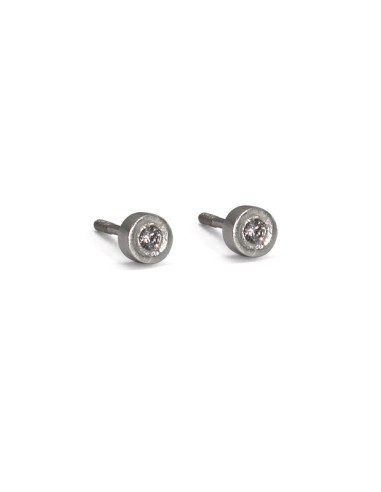 PENDIENTES BEBÉ ORO BLANCO Y DIAMANTE