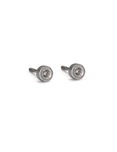 PENDIENTES BEBÉ ORO BLANCO Y DIAMANTE