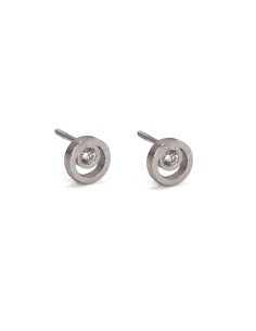 PENDIENTES BEBÉ ORO BLANCO Y DIAMANTE