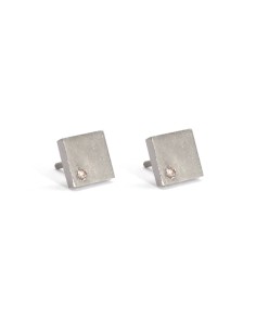 PENDIENTES BEBÉ ORO BLANCO Y DIAMANTE