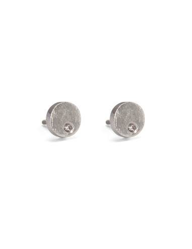 PENDIENTES BEBÉ ORO BLANCO Y DIAMANTE