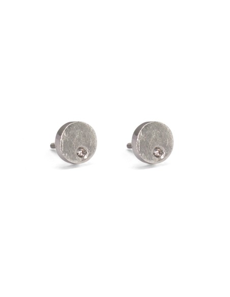 PENDIENTES BEBÉ ORO BLANCO Y DIAMANTE
