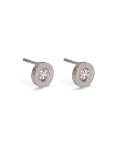PENDIENTES BEBÉ ORO BLANCO Y DIAMANTE