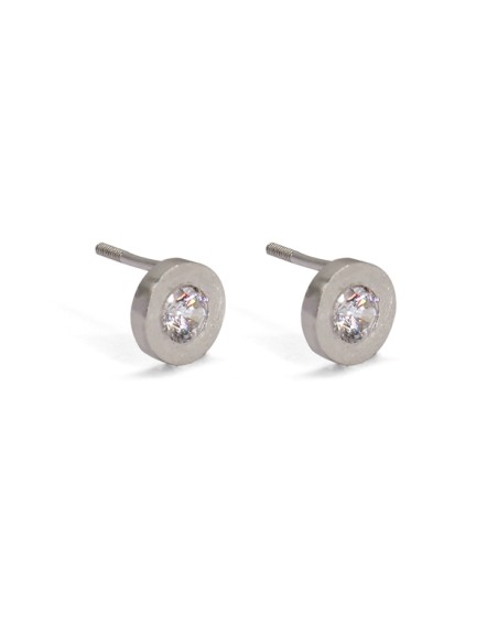 PENDIENTES BEBÉ ORO BLANCO Y DIAMANTE