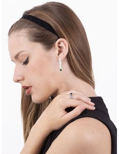 PENDIENTES VENUS en PLATA con ONIX 2