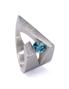 ANILLO NINE TOPACIO AZUL