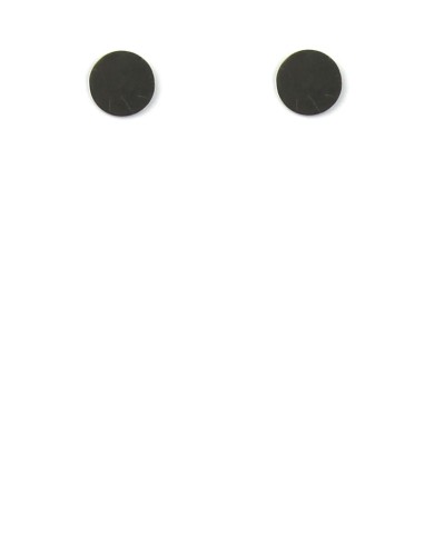 PENDIENTES TWO CIRCULAR EN PLATA NEGRA