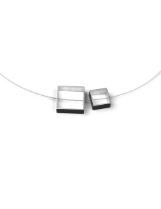 Silver-plated square necklace 2