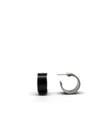 Earrings ONE CIRCULAR in silver (M)