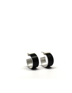 Earrings ONE CIRCULAR in silver (M) 2