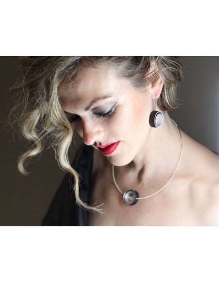 COLLARET CIRCULAR ONE EN NEGRE